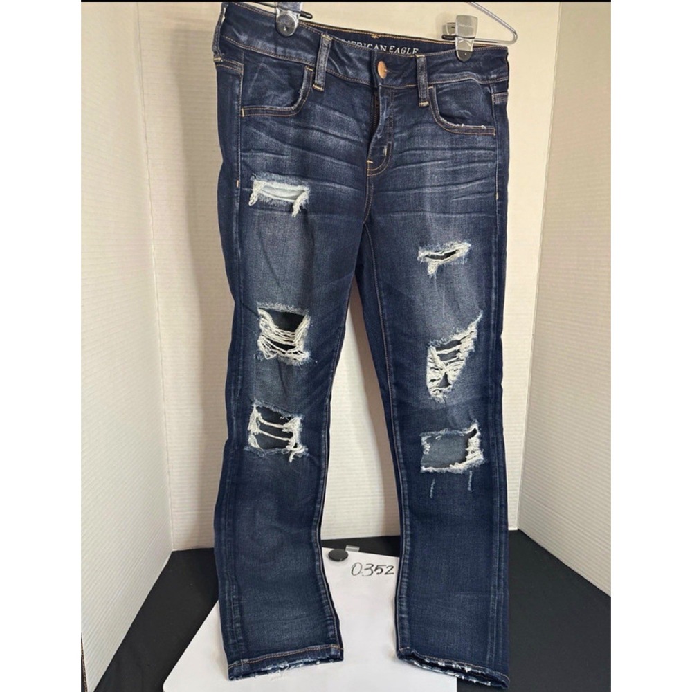 American Eagle Outfitters Women's 10 Low Rise Jegging Dark Wash Stretch
